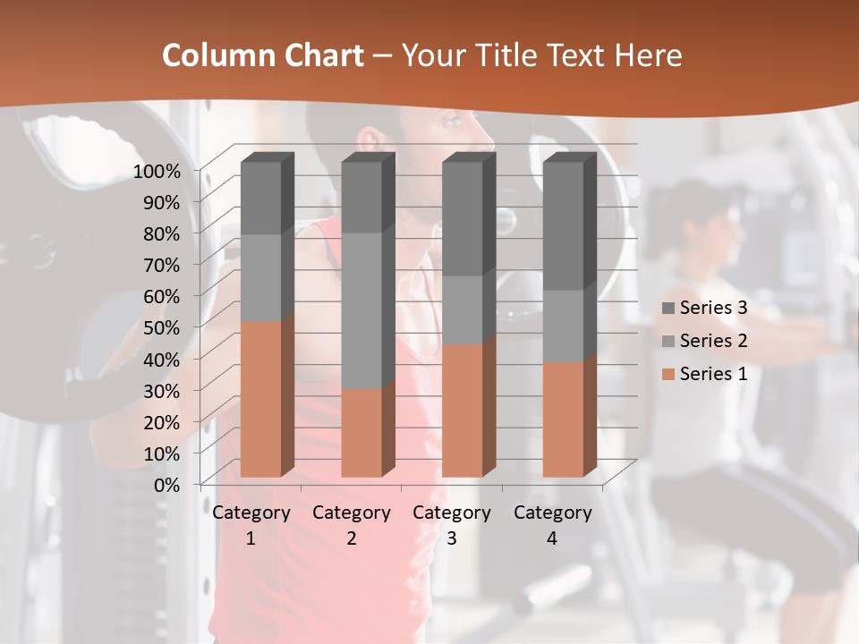 Male Indoor Dumbbell PowerPoint Template