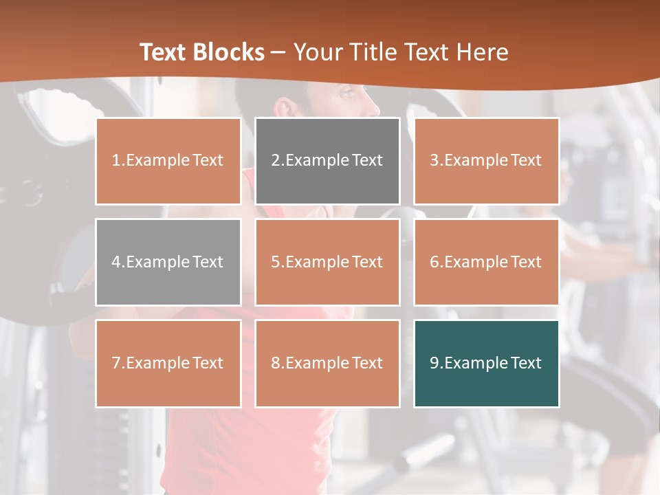 Male Indoor Dumbbell PowerPoint Template
