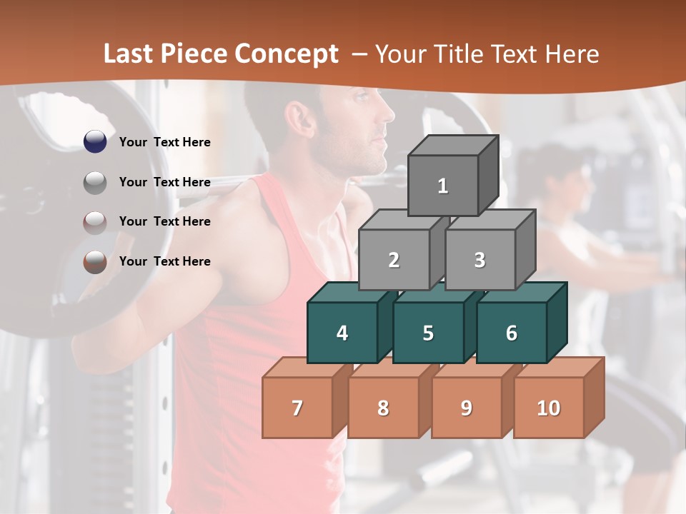 Male Indoor Dumbbell PowerPoint Template