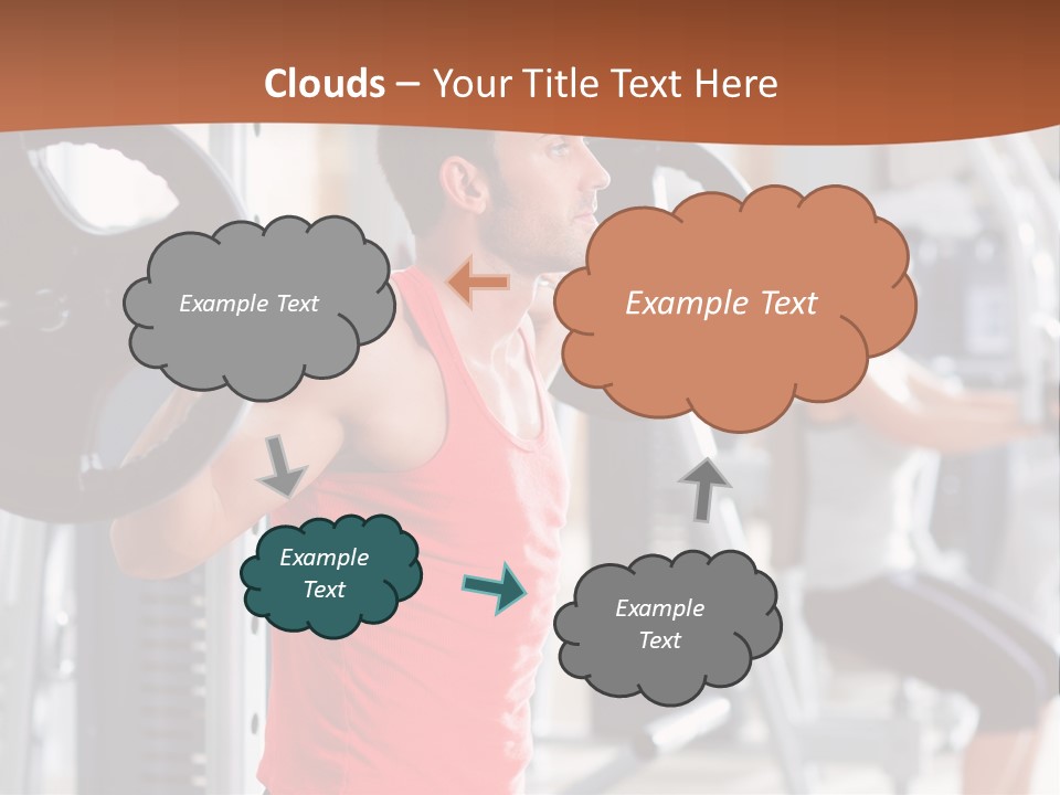 Male Indoor Dumbbell PowerPoint Template