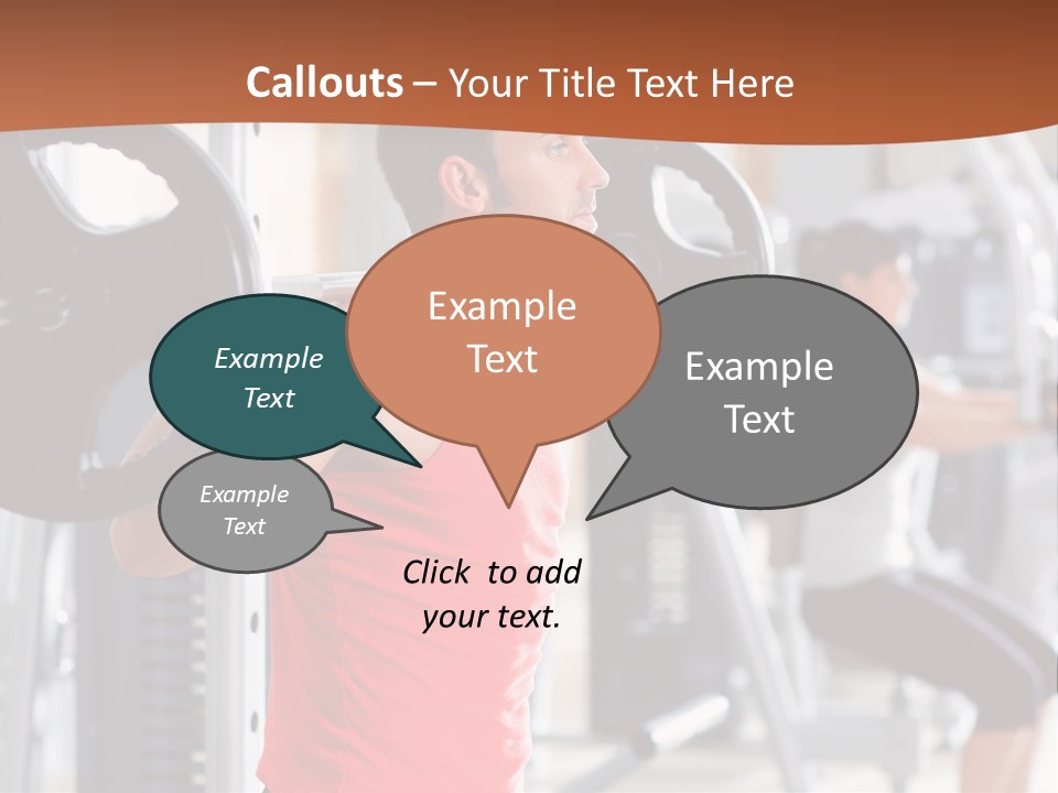 Male Indoor Dumbbell PowerPoint Template