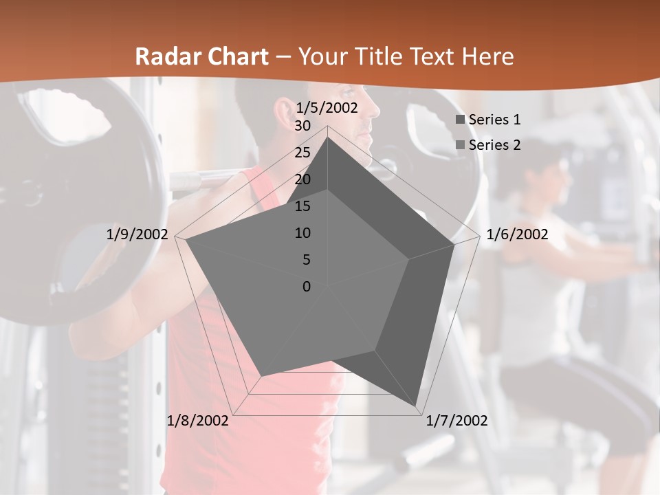 Male Indoor Dumbbell PowerPoint Template