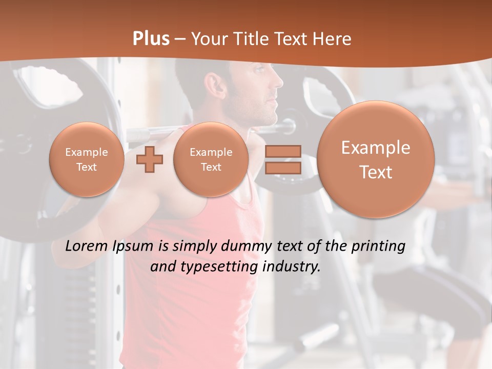 Male Indoor Dumbbell PowerPoint Template