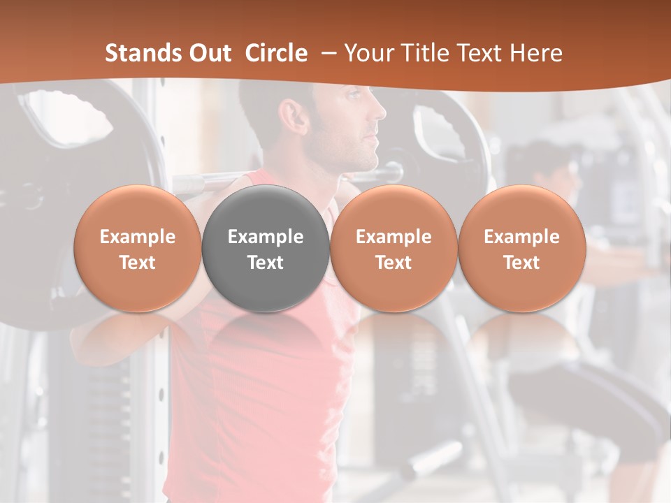 Male Indoor Dumbbell PowerPoint Template