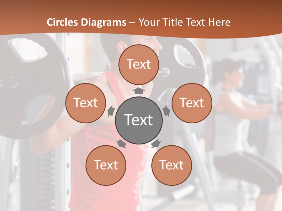 Male Indoor Dumbbell PowerPoint Template