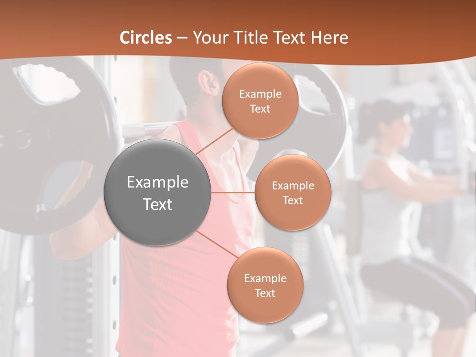 Male Indoor Dumbbell PowerPoint Template