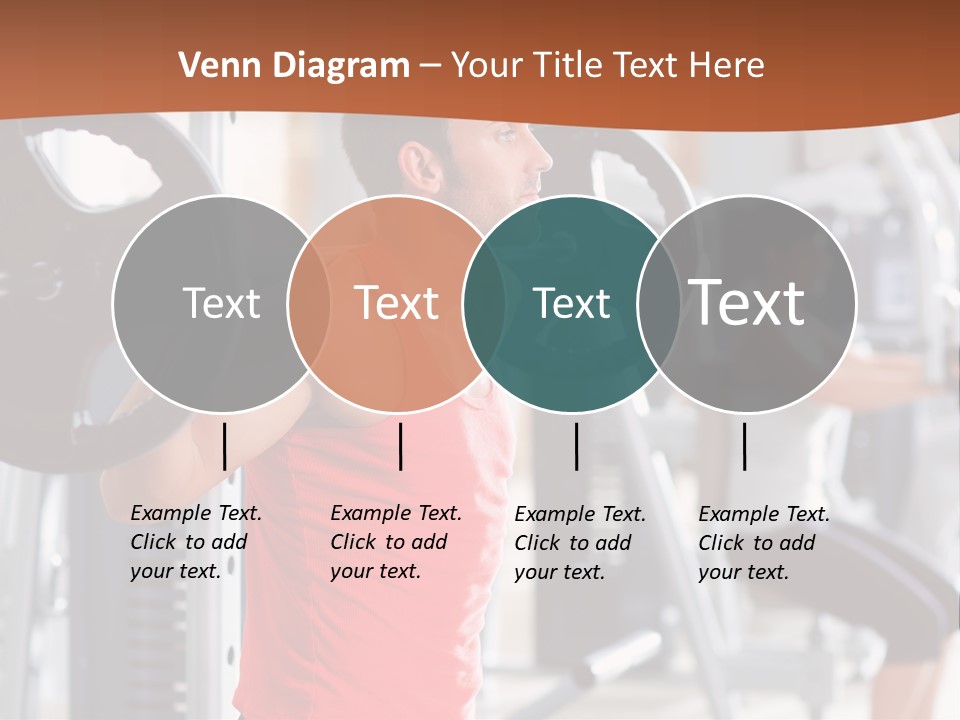 Male Indoor Dumbbell PowerPoint Template