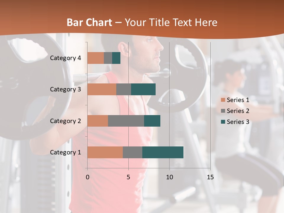 Male Indoor Dumbbell PowerPoint Template