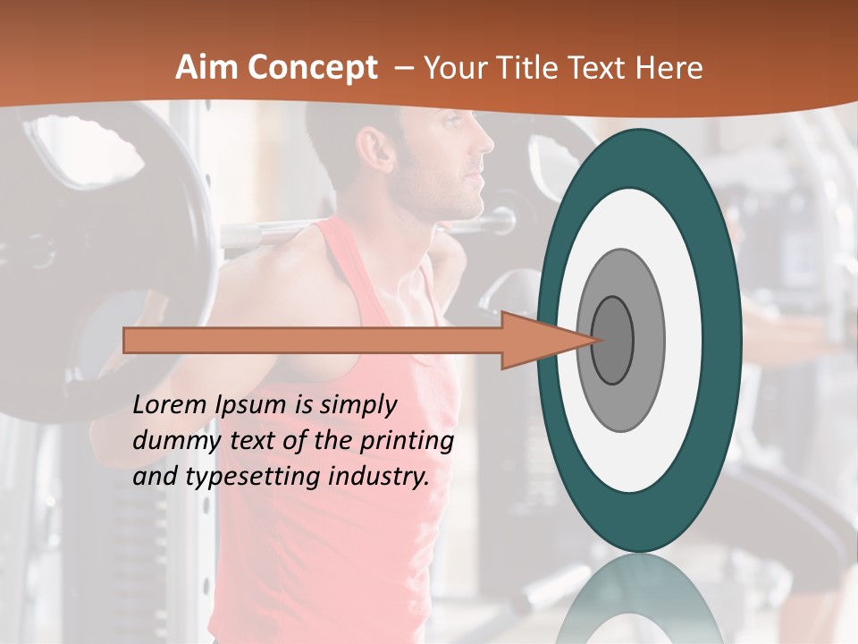 Male Indoor Dumbbell PowerPoint Template