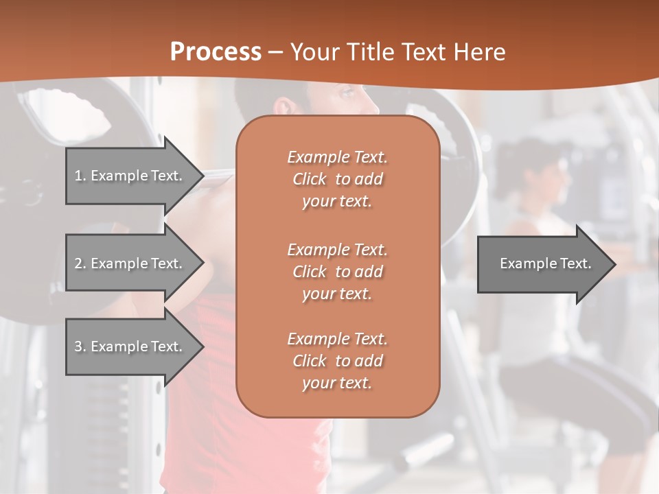 Male Indoor Dumbbell PowerPoint Template