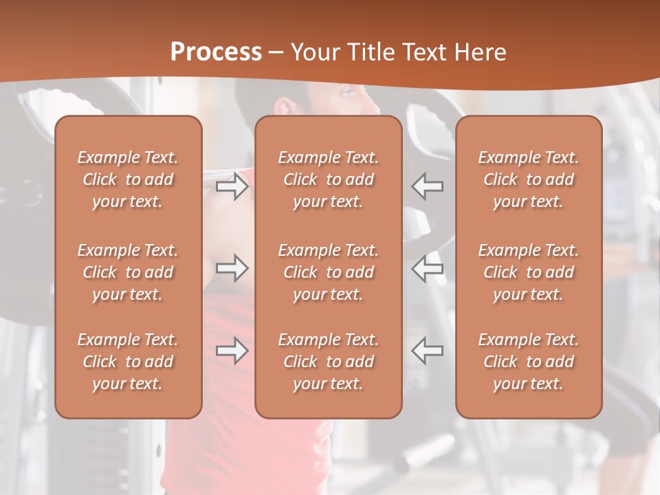 Male Indoor Dumbbell PowerPoint Template