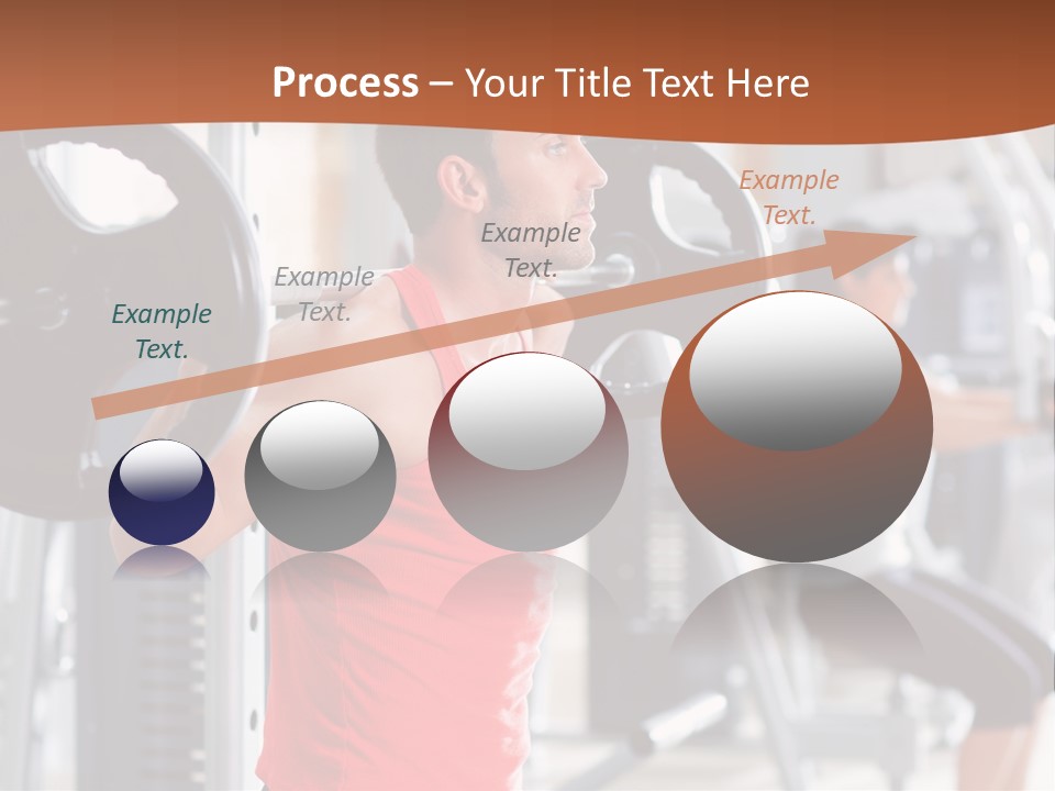 Male Indoor Dumbbell PowerPoint Template