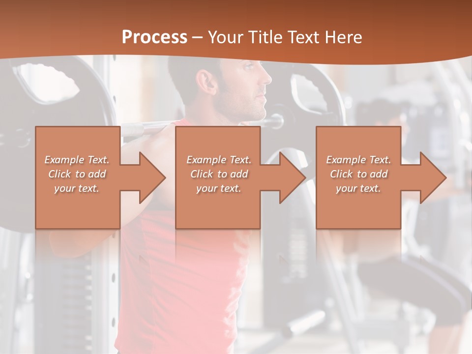 Male Indoor Dumbbell PowerPoint Template