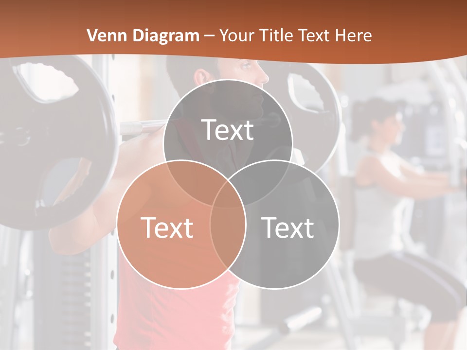 Male Indoor Dumbbell PowerPoint Template
