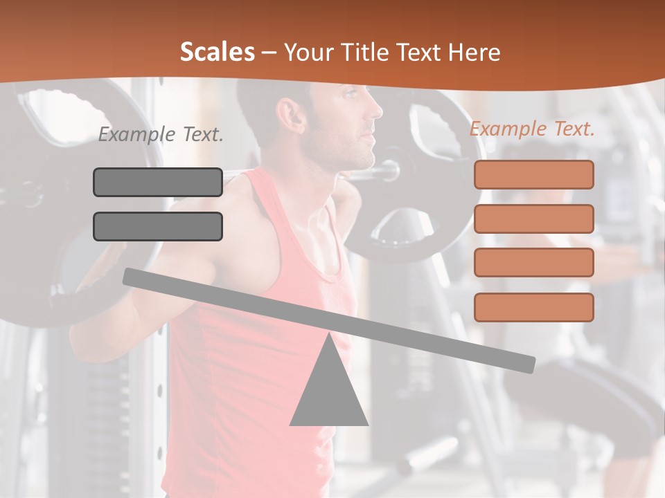 Male Indoor Dumbbell PowerPoint Template