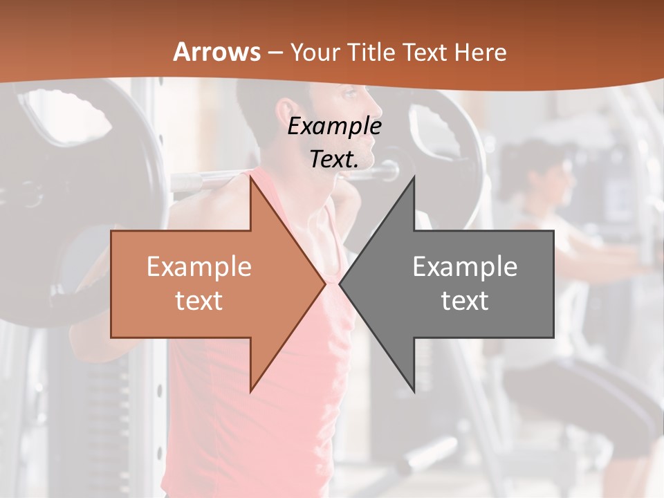 Male Indoor Dumbbell PowerPoint Template
