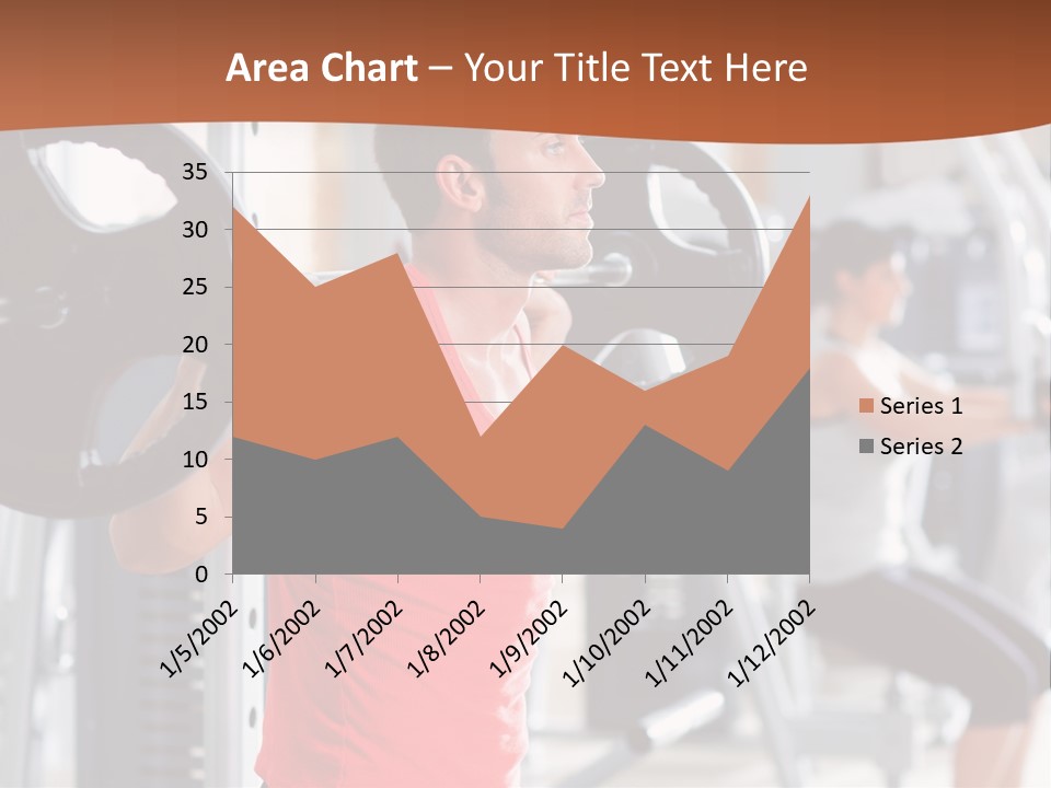 Male Indoor Dumbbell PowerPoint Template