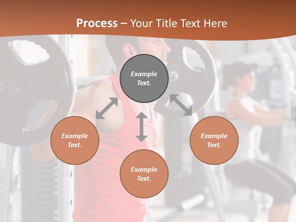 Male Indoor Dumbbell PowerPoint Template