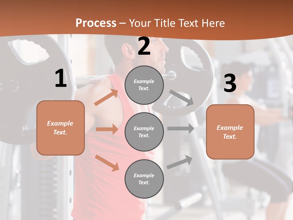 Male Indoor Dumbbell PowerPoint Template