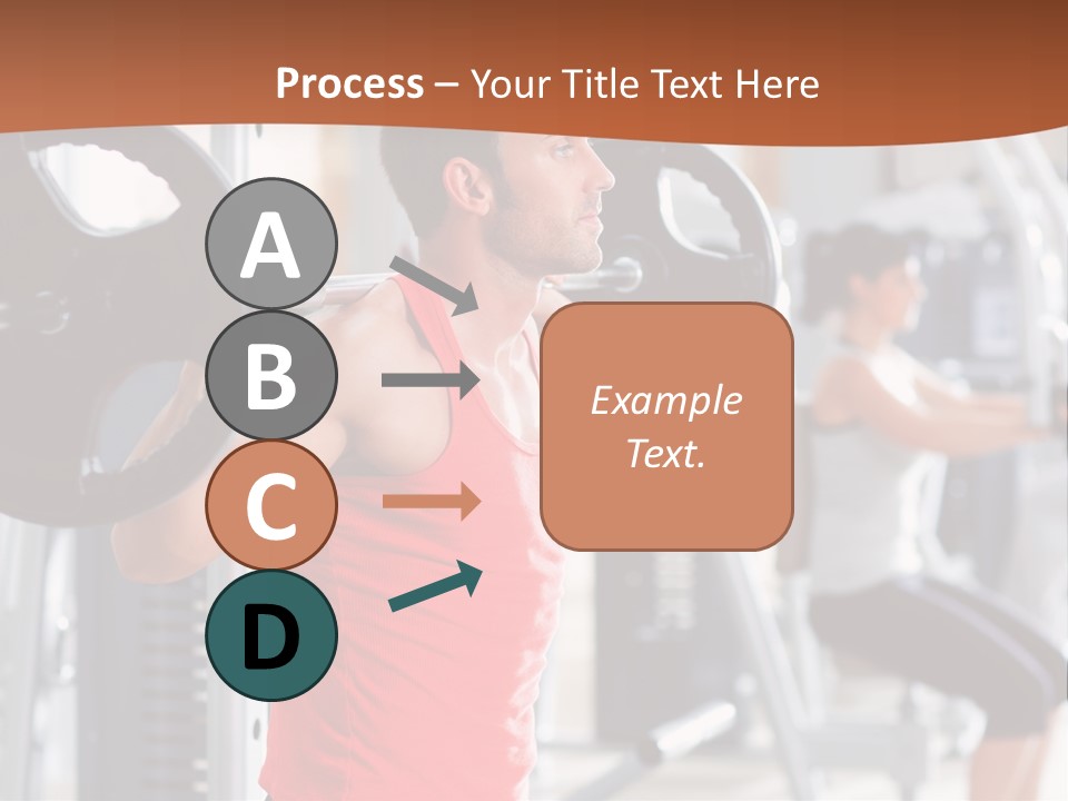 Male Indoor Dumbbell PowerPoint Template
