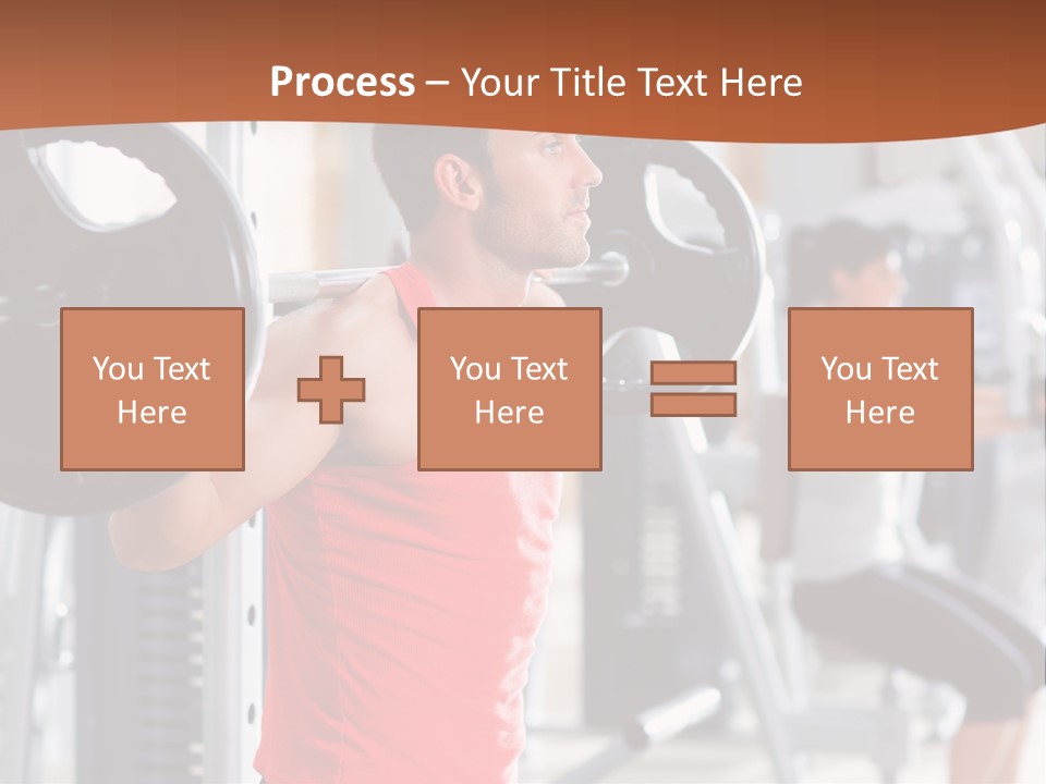 Male Indoor Dumbbell PowerPoint Template