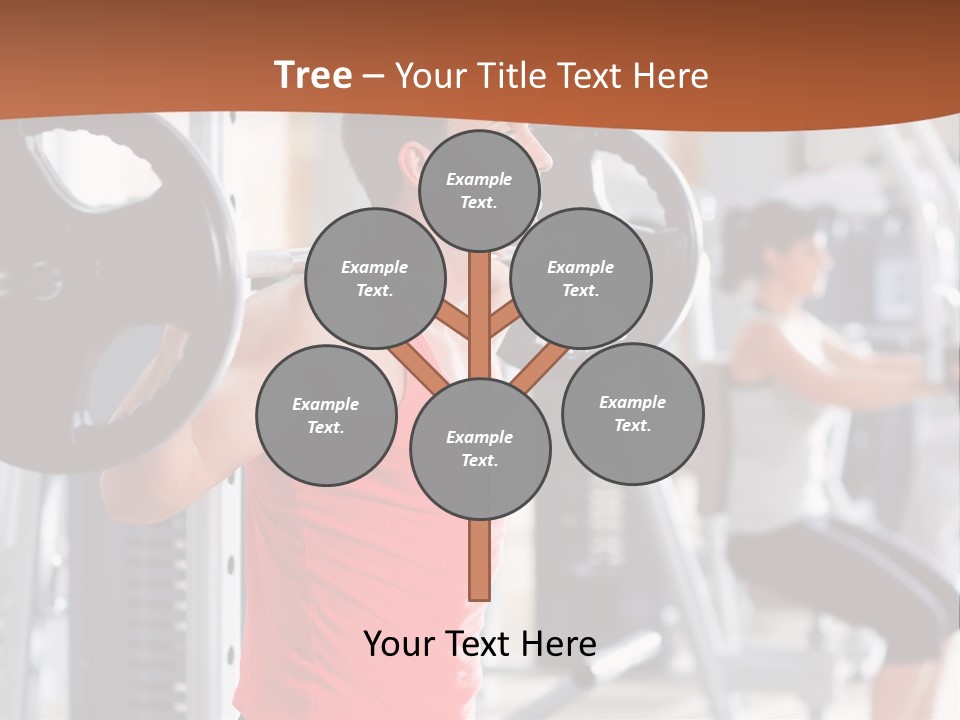 Male Indoor Dumbbell PowerPoint Template