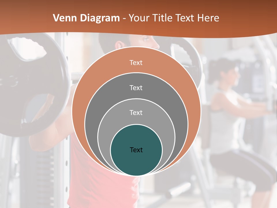 Male Indoor Dumbbell PowerPoint Template