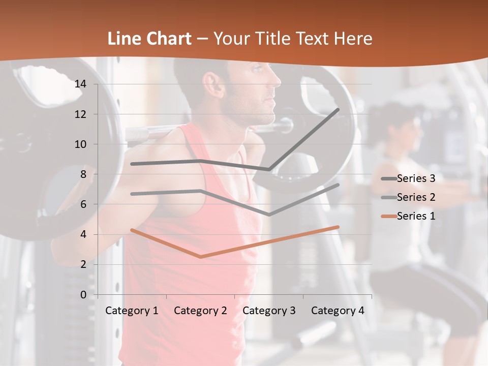 Male Indoor Dumbbell PowerPoint Template