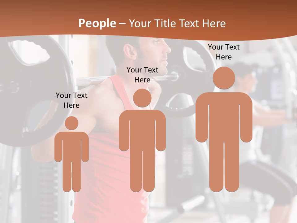 Male Indoor Dumbbell PowerPoint Template