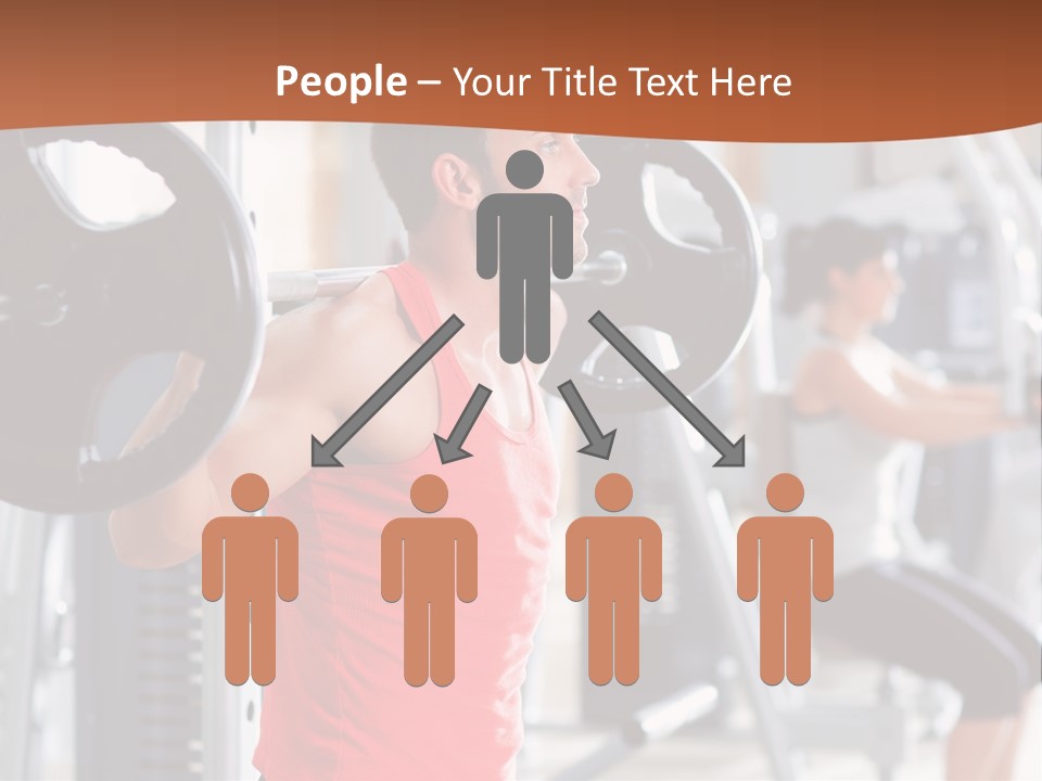 Male Indoor Dumbbell PowerPoint Template