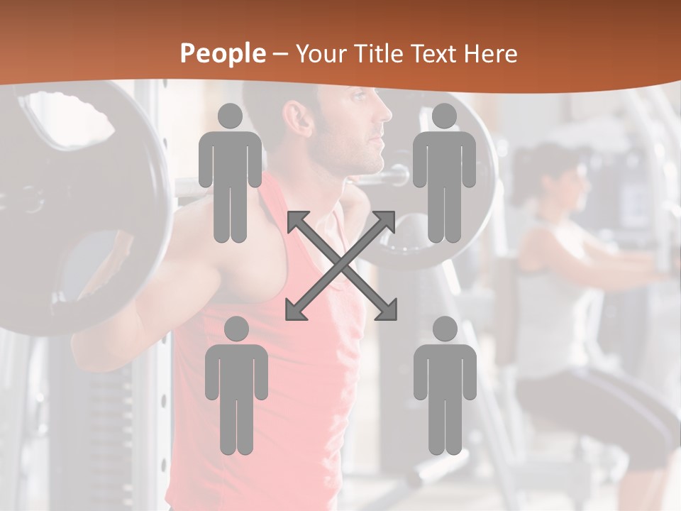Male Indoor Dumbbell PowerPoint Template
