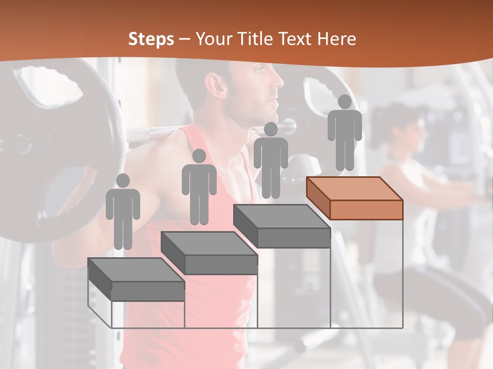 Male Indoor Dumbbell PowerPoint Template