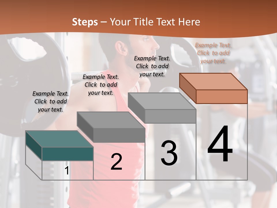 Male Indoor Dumbbell PowerPoint Template