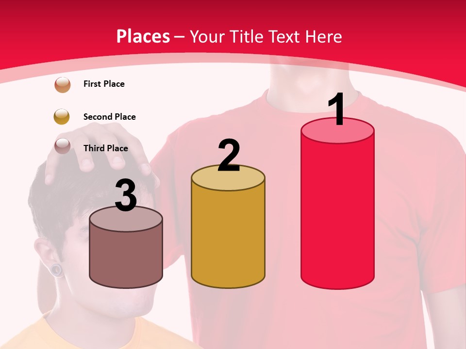 A Young Man Standing Next To A Young Man In A Red Shirt PowerPoint Template