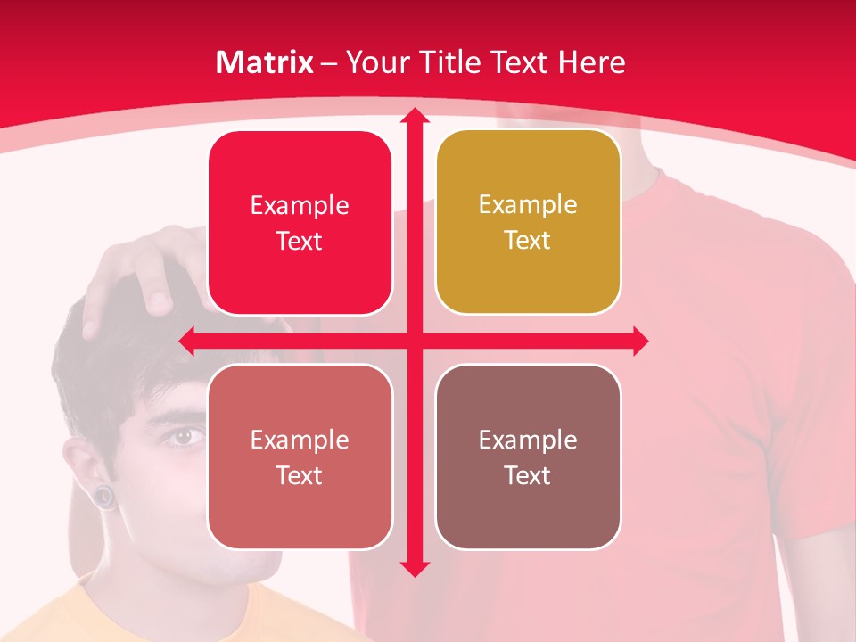 A Young Man Standing Next To A Young Man In A Red Shirt PowerPoint Template