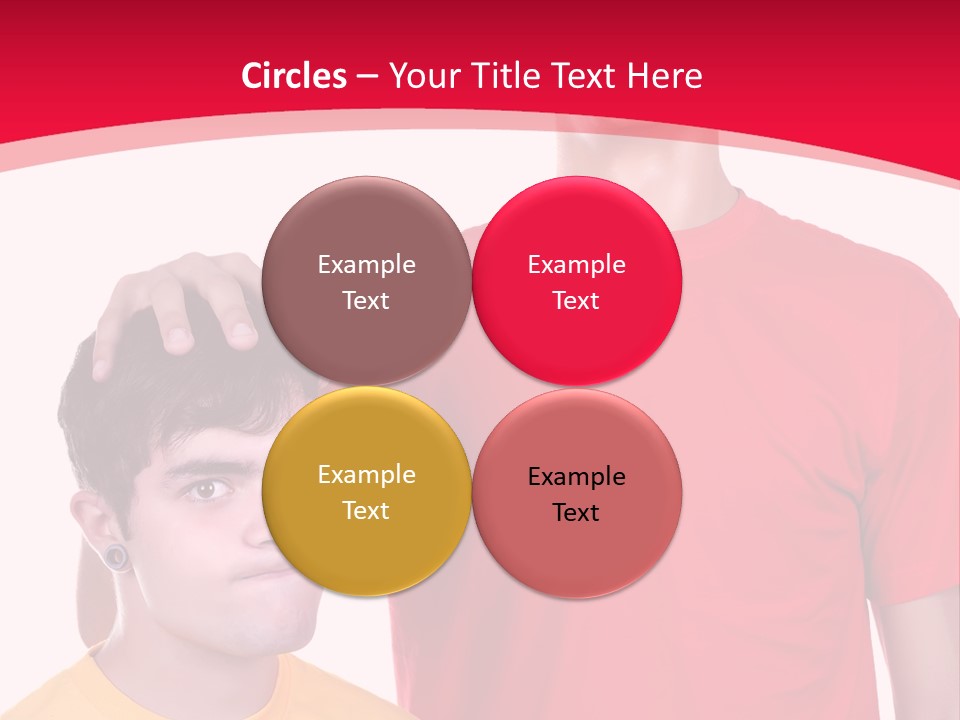 A Young Man Standing Next To A Young Man In A Red Shirt PowerPoint Template