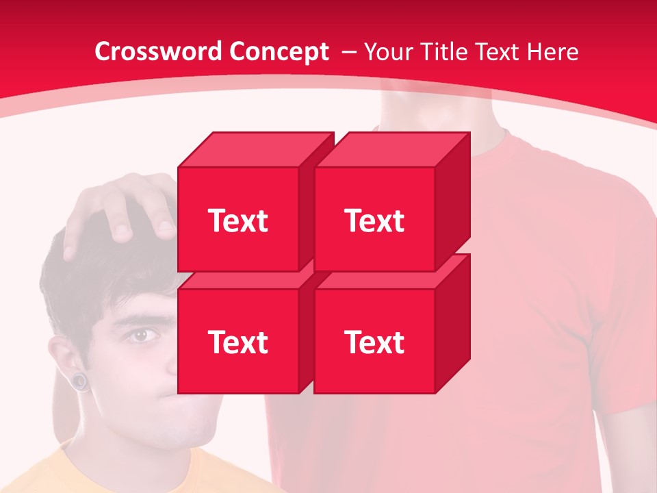 A Young Man Standing Next To A Young Man In A Red Shirt PowerPoint Template