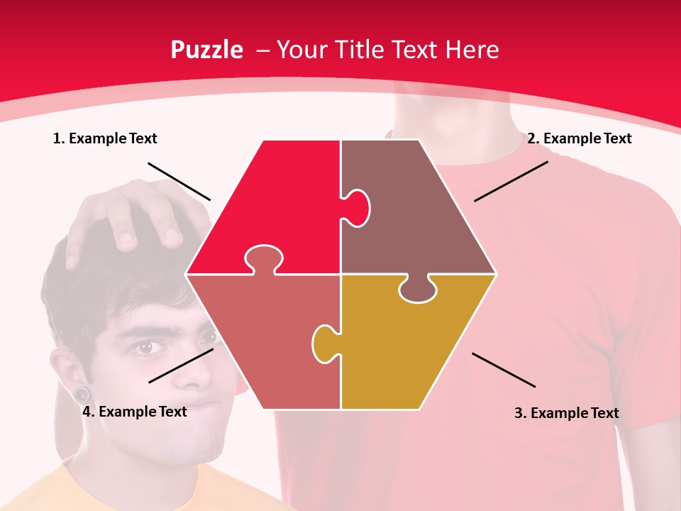 A Young Man Standing Next To A Young Man In A Red Shirt PowerPoint Template