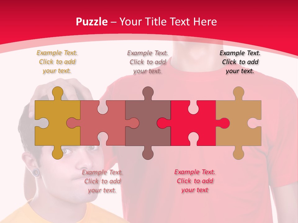 A Young Man Standing Next To A Young Man In A Red Shirt PowerPoint Template