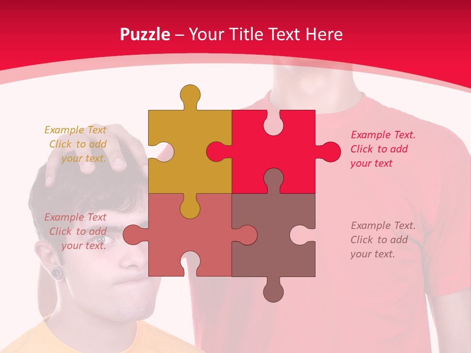 A Young Man Standing Next To A Young Man In A Red Shirt PowerPoint Template