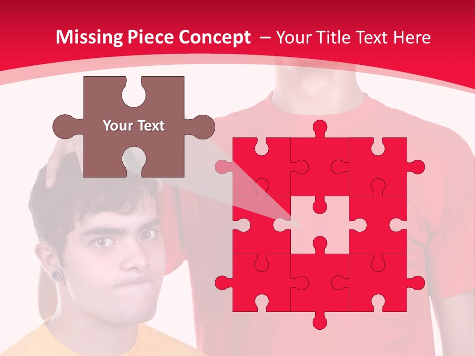 A Young Man Standing Next To A Young Man In A Red Shirt PowerPoint Template