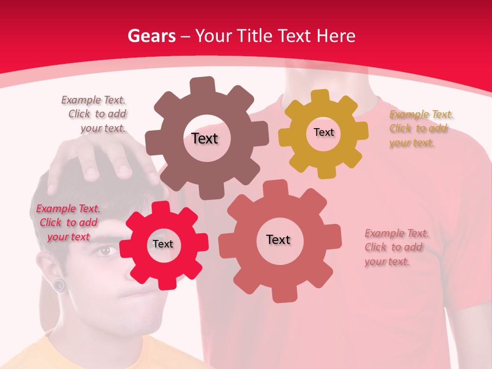 A Young Man Standing Next To A Young Man In A Red Shirt PowerPoint Template