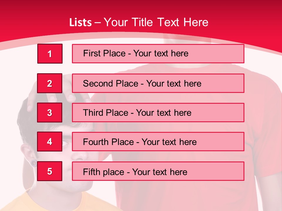 A Young Man Standing Next To A Young Man In A Red Shirt PowerPoint Template