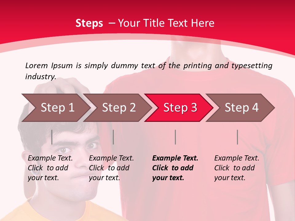 A Young Man Standing Next To A Young Man In A Red Shirt PowerPoint Template
