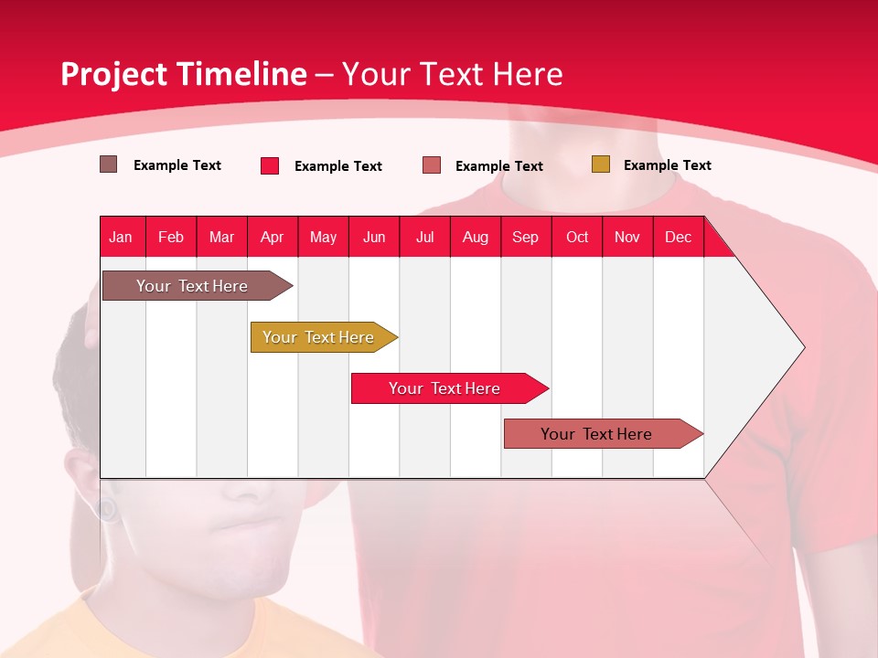 A Young Man Standing Next To A Young Man In A Red Shirt PowerPoint Template