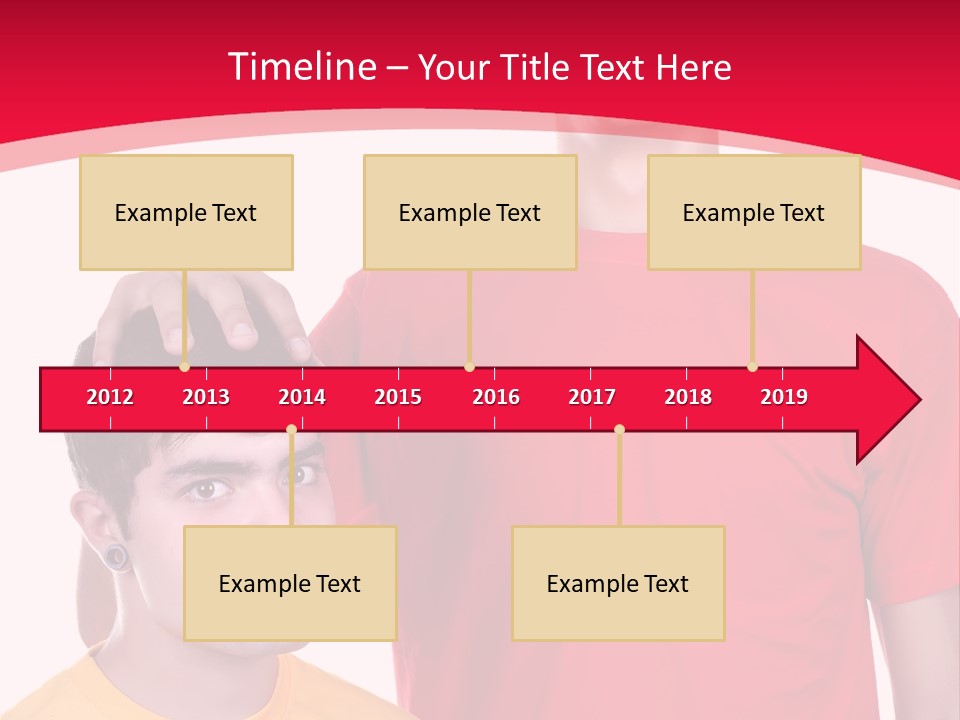 A Young Man Standing Next To A Young Man In A Red Shirt PowerPoint Template