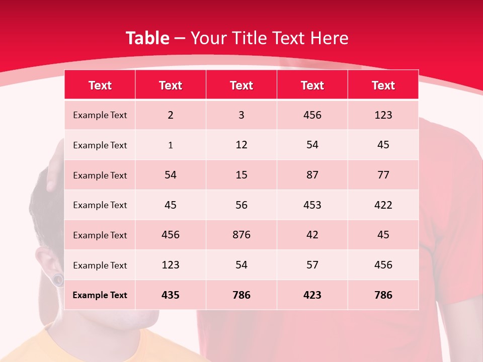 A Young Man Standing Next To A Young Man In A Red Shirt PowerPoint Template