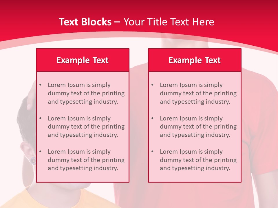 A Young Man Standing Next To A Young Man In A Red Shirt PowerPoint Template