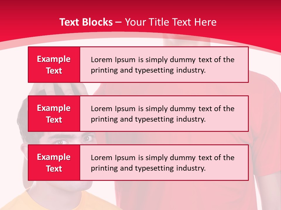 A Young Man Standing Next To A Young Man In A Red Shirt PowerPoint Template