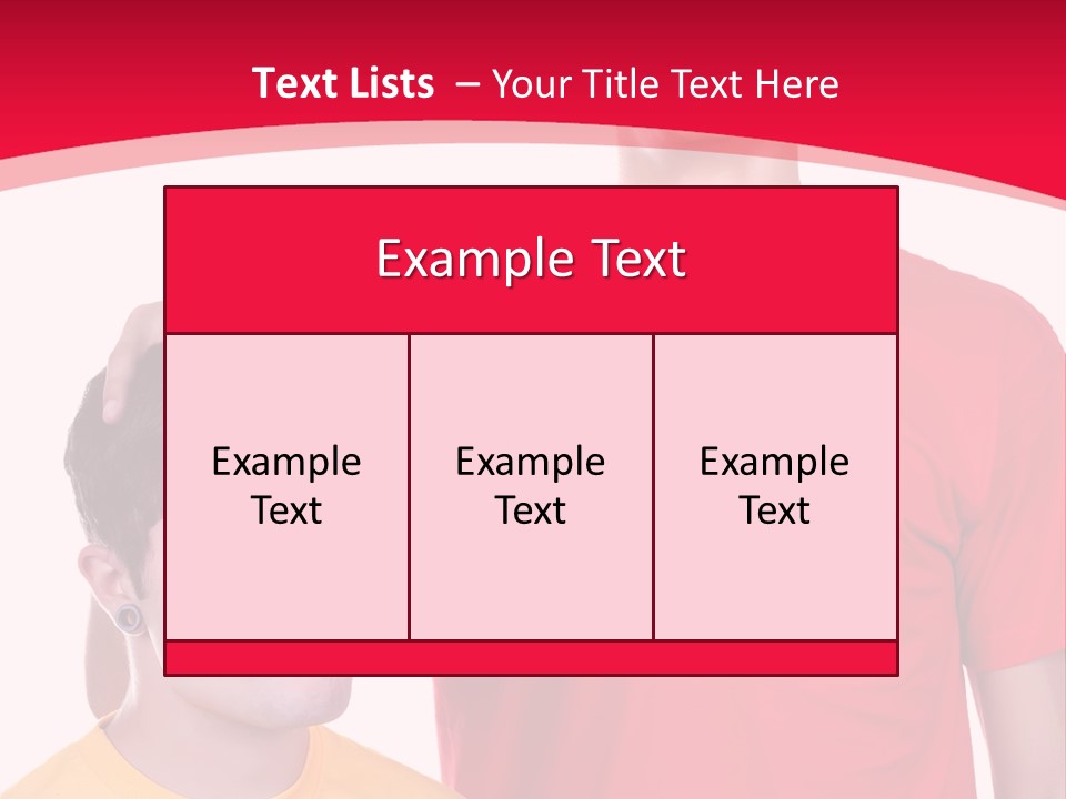 A Young Man Standing Next To A Young Man In A Red Shirt PowerPoint Template